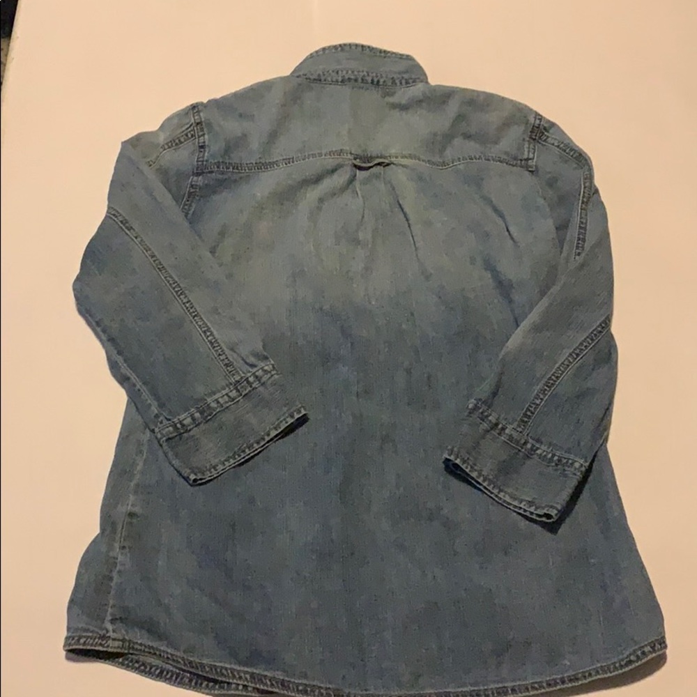 Calvin Klein long sleeve button down jean shirt L - Picture 8 of 8